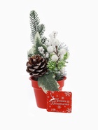 Новогодняя композиция на стол «Зимнее волшебство. Яркий праздник», в горшке, 20×7 см - Фото 7