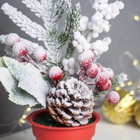 Новогодняя композиция на стол «Зимнее волшебство. Яркий праздник», в горшке, 24×7 см - Фото 3