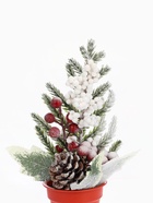 Новогодняя композиция на стол «Зимнее волшебство. Яркий праздник», в горшке, 24×7 см - Фото 5