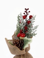 Новогодняя композиция на стол «Зимнее волшебство. Яркий праздник» в мешочке, грибочки, ягодки, 21×8 см - Фото 4
