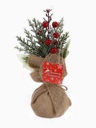 Новогодняя композиция на стол «Зимнее волшебство. Яркий праздник» в мешочке, грибочки, ягодки, 21×8 см - Фото 6