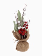 Новогодняя композиция на стол «Зимнее волшебство. Яркий праздник», в мешочке, 25×10 см - фото 60150950