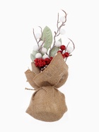 Новогодняя композиция на стол «Зимнее волшебство. Яркий праздник», в мешочке, 25×10 см - фото 60150952