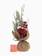 Новогодняя композиция на стол «Зимнее волшебство. Яркий праздник», в мешочке, 25×10 см - фото 60150953