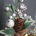 Новогодняя композиция на стол «Зимнее волшебство. Яркий праздник», в мешочке, 26×10 см - фото 60150959