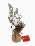 Новогодняя композиция на стол «Зимнее волшебство. Яркий праздник», в мешочке, 26×10 см - фото 60150963