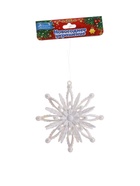 Ёлочная игрушка «Зимнее волшебство. Звезда объёмная», 10×10 см, белый перелив 10514351 Ёлочная игрушка «Зимнее волшебство. Звезда объёмная», 10×10 см, белый перелив 10514351
