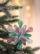 Ёлочная игрушка «Зимнее волшебство. Снежинка пушистая», 11×11 см, разноцветная - Фото 4