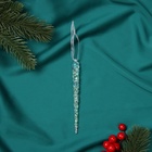 Ёлочная игрушка «Зимнее волшебство. Сосулька», 14.5×1 см, голубой перелив 10514356