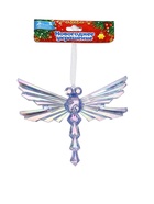 Ёлочная игрушка «Зимнее волшебство. Стрекоза», 10×13 см, фиолетовый перелив 10514358 Ёлочная игрушка «Зимнее волшебство. Стрекоза», 10×13 см, фиолетовый перелив 10514358