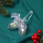 Ёлочная игрушка «Зимнее волшебство. Жёлуди», 7×9 см, розовый перелив 10514359