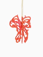 Ёлочная игрушка «Зимнее волшебство. Кружевная бабочка», 10×12 см, красный перелив 10514364