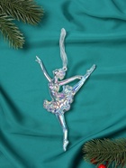 Ёлочная игрушка «Зимнее волшебство. Балерина в танце», 16×8.5 см, прозрачный перелив - Фото 2