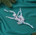 Ёлочная игрушка «Зимнее волшебство. Балерина в танце», 16×8.5 см, прозрачный перелив 10514372