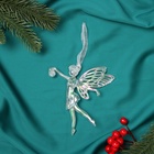 Ёлочная игрушка «Зимнее волшебство. Фея с шариком», 12×11.5 см, белый перелив - Фото 2