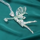 Ёлочная игрушка «Зимнее волшебство. Фея с шариком», 12×11.5 см, белый перелив - Фото 3