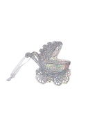 Ёлочная игрушка «Зимнее волшебство. Колясочка» 10×11 см, прозрачный перелив 10514377