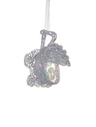 Ёлочная игрушка «Зимнее волшебство. Колясочка» 10×11 см, прозрачный перелив 10514377