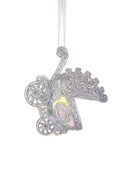 Ёлочная игрушка «Зимнее волшебство. Колясочка» 10×11 см, прозрачный перелив 10514377