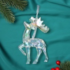 Ёлочная игрушка «Зимнее волшебство. Гордый олень», 13×8 см, прозрачный перелив 10514378
