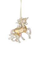 Ёлочная игрушка «Зимнее волшебство. Игривый конь», 10×10 см, золотой перелив 10514382
