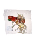 Ёлочная игрушка «Зимнее волшебство. Игривый конь», 10×10 см, золотой перелив 10514382