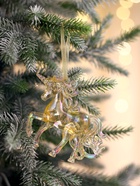 Ёлочная игрушка «Зимнее волшебство. Игривый конь», 10×10 см, золотой перелив 10514382