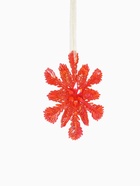 Ёлочная игрушка «Зимнее волшебство. Снежинка ажурная», 11×11 см, красный перелив - Фото 6