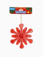 Ёлочная игрушка «Зимнее волшебство. Снежинка ажурная», 11×11 см, красный перелив - Фото 7