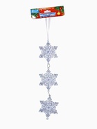 Ёлочная игрушка «Зимнее волшебство. Снежинка подвесная», 23×5.5 см, голубой перелив - Фото 9