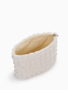 Косметичка на молнии простая, большая, мягкая, молочная - фото 53076319