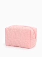 Косметичка объёмная на молнии, маленькая, с вышивкой, светло-розовая - Фото 2