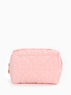 Косметичка объёмная на молнии, маленькая, с вышивкой, светло-розовая - Фото 3
