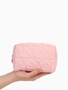 Косметичка объёмная на молнии, маленькая, с вышивкой, светло-розовая - Фото 4