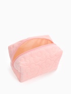 Косметичка объёмная на молнии, маленькая, с вышивкой, светло-розовая - Фото 5
