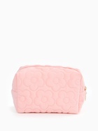 Косметичка объёмная на молнии, маленькая, с вышивкой, светло-розовая - Фото 8