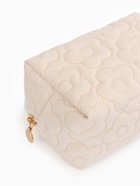 Косметичка объёмная на молнии, маленькая, с вышивкой, молочная - Фото 6