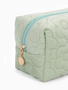 Косметичка объёмная на молнии, маленькая, с вышивкой, светло-зелёная - Фото 3