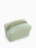 Косметичка объёмная на молнии, маленькая, с вышивкой, светло-зелёная - Фото 4
