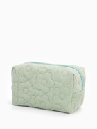 Косметичка объёмная на молнии, маленькая, с вышивкой, светло-зелёная - Фото 5