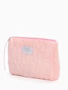 Косметичка на молнии простая, со стёжкой, розовая - фото 53747087