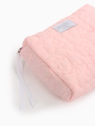 Косметичка на молнии простая, со стёжкой, розовая - фото 53747088