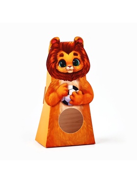 Коробка складная с окном «Львёнок», 6 х 12 х 3.5 см (комплект 5 шт)