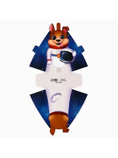 Коробка складная с окном «Космонавт», 9 х 14 х 6 см