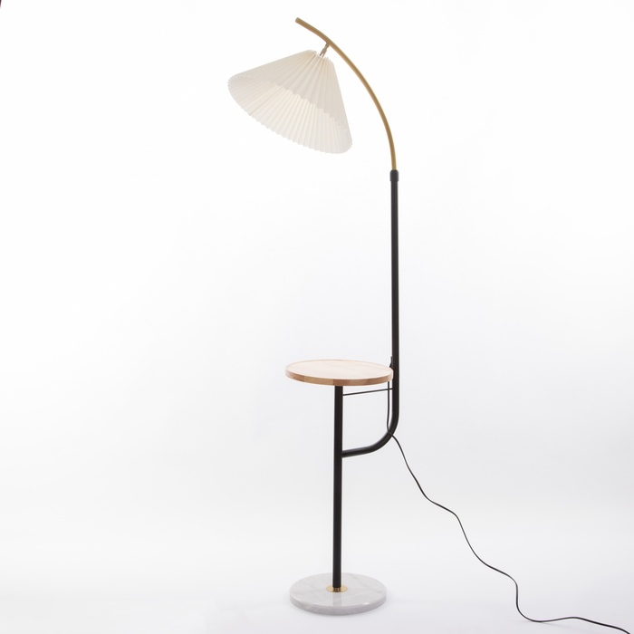 Торшер Regina 1×40 Вт Е27 черный/золото 28×28×165 см - Фото 1