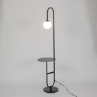 Торшер Sabine со столиком 1х40Вт Е27 черный 28х28х153см - фото 25543587