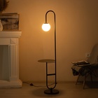 Торшер Sabine со столиком 1х40Вт Е27 черный 28х28х153см - фото 25543596