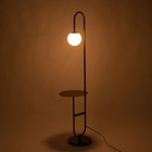 Торшер Sabine со столиком 1х40Вт Е27 черный 28х28х153см - фото 25543588