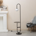 Торшер Sabine со столиком 1х40Вт Е27 черный 28х28х153см - фото 25543594