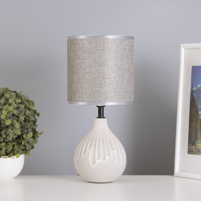 Лампа настольная «Срез» 1×40 Вт Е14 серый 15×15×30 см